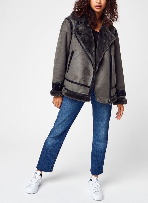 Vero Moda Vmzoi Faux Suede Sherling Jacket Petite Femme